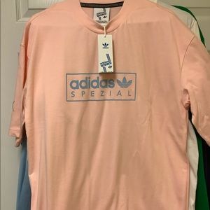 Adidas pink spzl Spezial T shirt size M NWT.